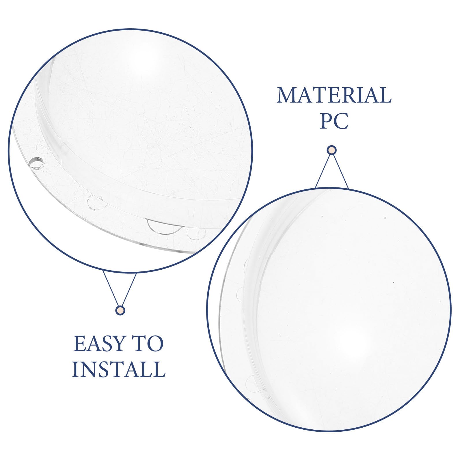 DOITOOL Copertura per telecamera di sicurezza - Copertura per telecamera a cupola da 3,8'' in acrilico trasparente resistente alle intemperie - Protezione per alloggiamento a cupola per