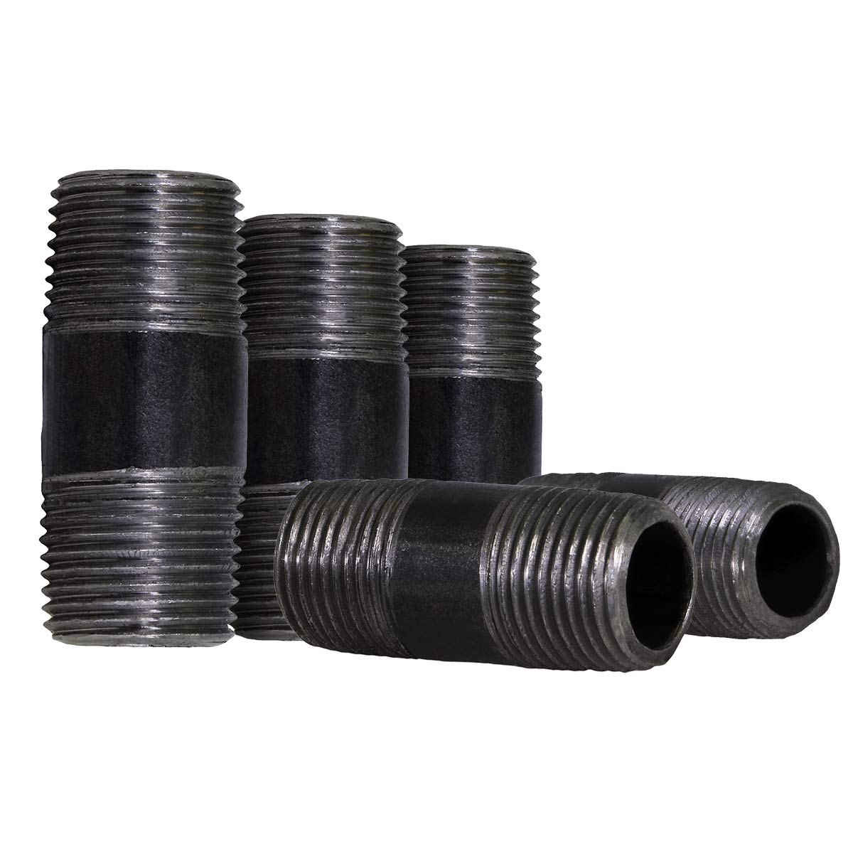 Everflow OQCM1435-5 Cerrar Tubo de pezón, Negro