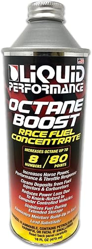 Concentrado de combustible Octane Boost Race - 16 OZ - Aumenta los niveles de octano hasta 8 puntos - Limpia el motor, mejora el rendimiento y