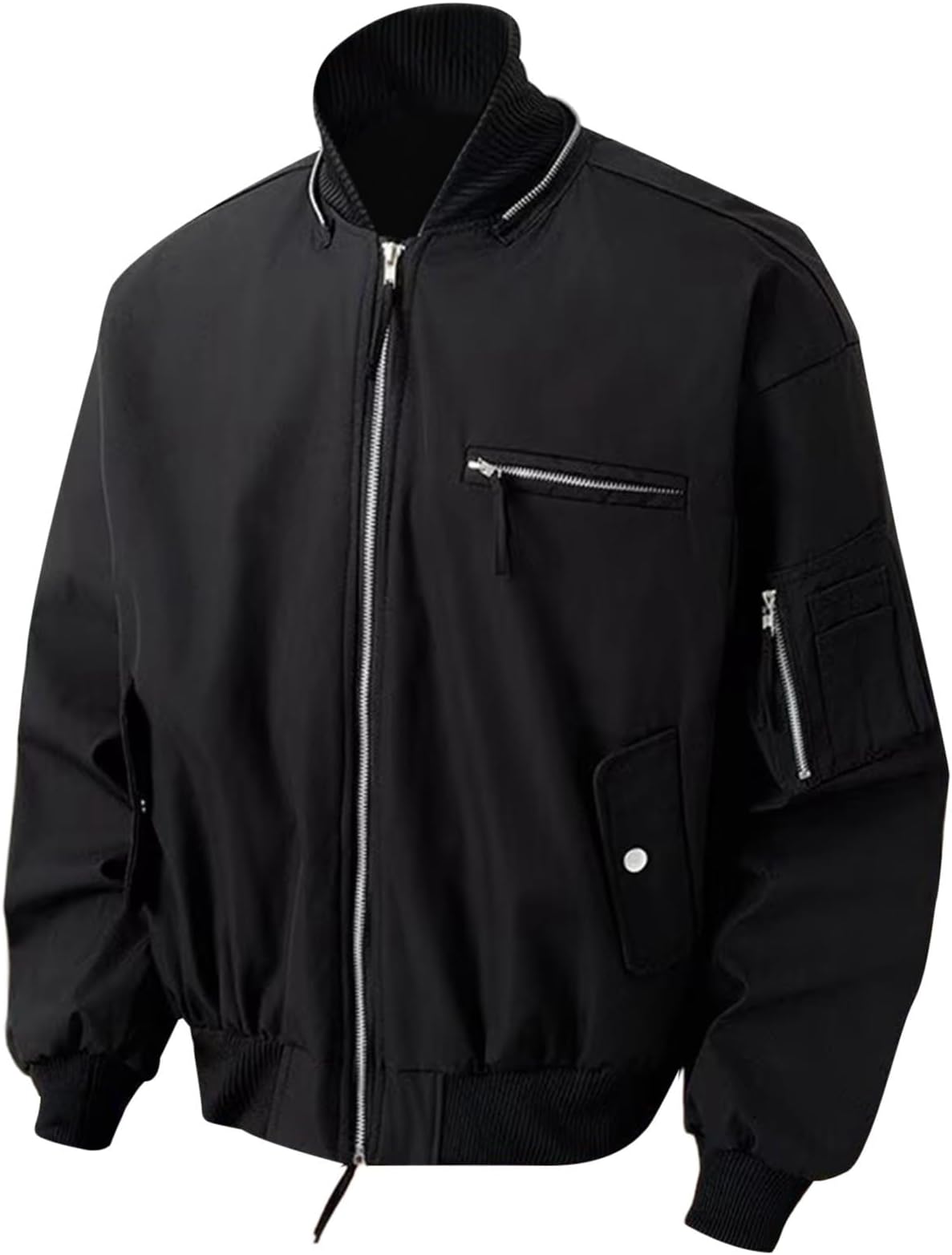 Bomber Jacket Men's Blouson Jacket Windproof Transition Jacket Leisure Jacket Casual Jacket Flight Jacket Outdoor Jacket Wind Jacket Autumn Winter Warm Coats Lightweight Windbreaker