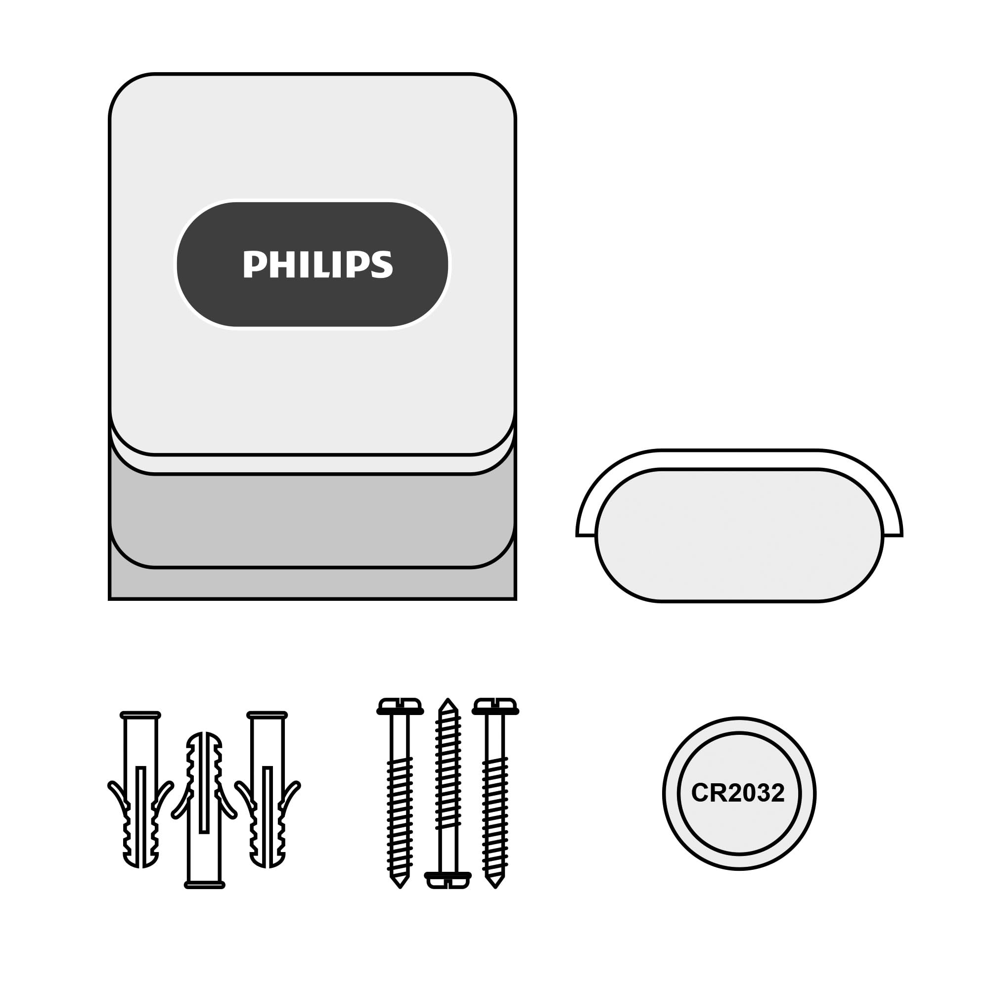 Philips - Campanello senza fili - WelcomeBell 300 Color - Philips - 531013