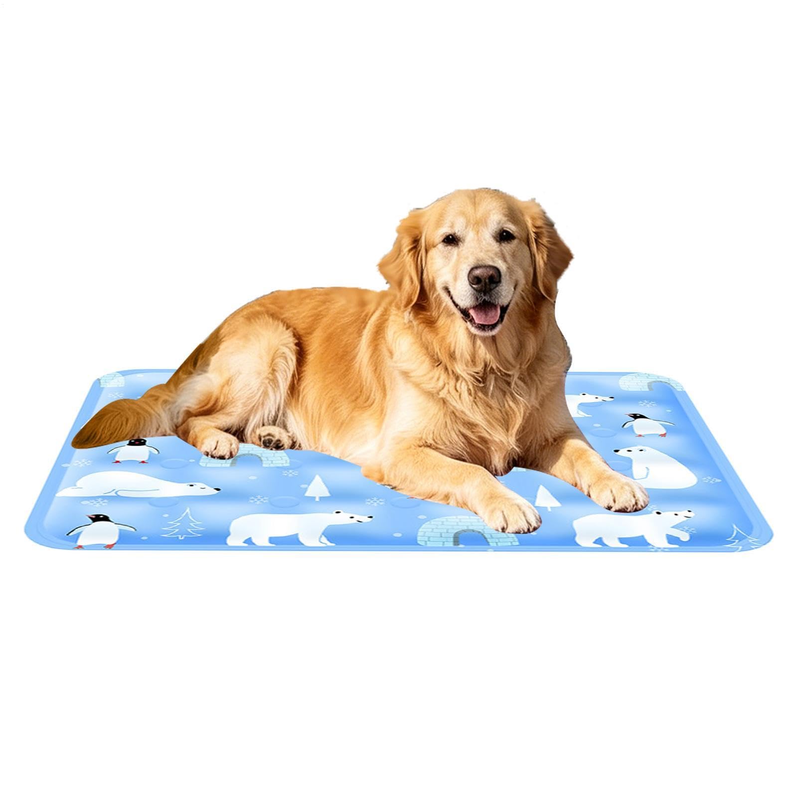 Esterilla Refrescante para Perros Base de Gel Enfriador para Mascotas | Colchoneta Lavable para Caseta de Gato en Suelo Interior Sofá Jaula Exterior Viaje Asiento de Coche Camping