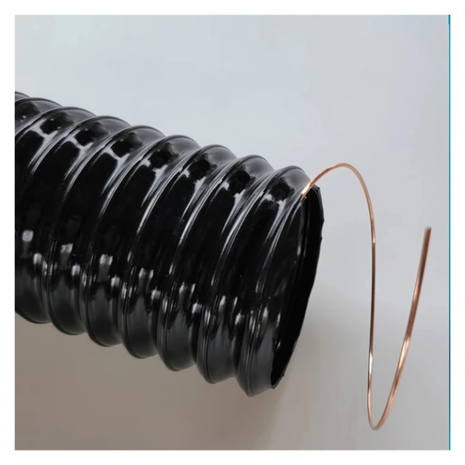 Tubo flessibile for aspirazione fumi e polvere trasparente in PU, lunghezza 1-5 metri, spessore 0,63 mm, diametro interno 25-100 mm(3 METER_INNER DIAMETER 38MM)
