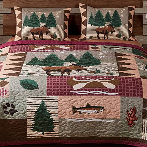 Greenland Home GL-1105DQ Moose Lodge Quilt Set thumb #1