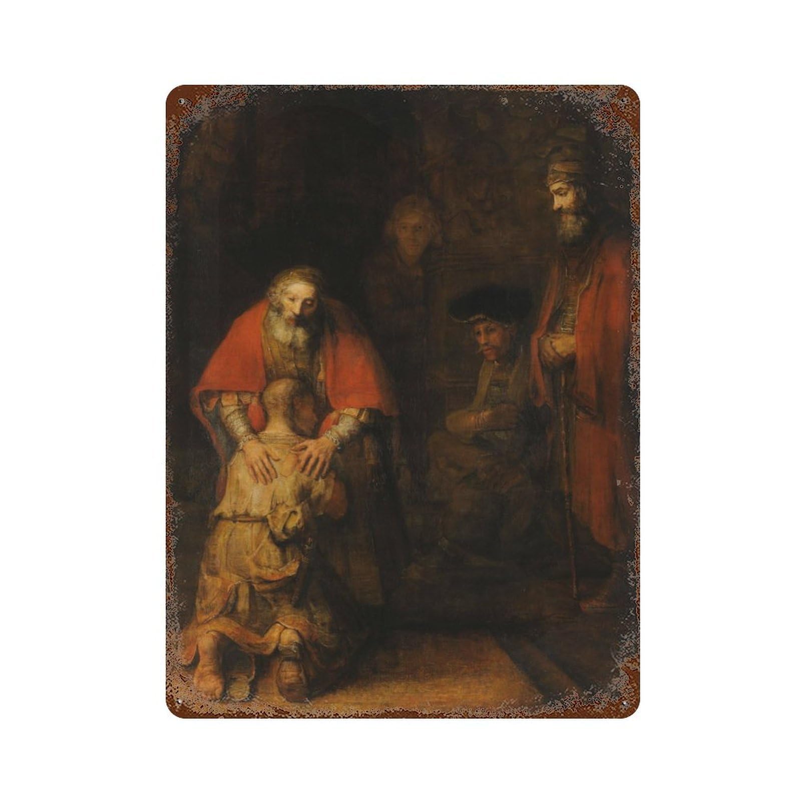 Vintage Metal Tin Sign Return of The Prodigal Son 15.7"x11.8", Industrial Home Decor for Farmhouse, Kitchen And Entryway Decor