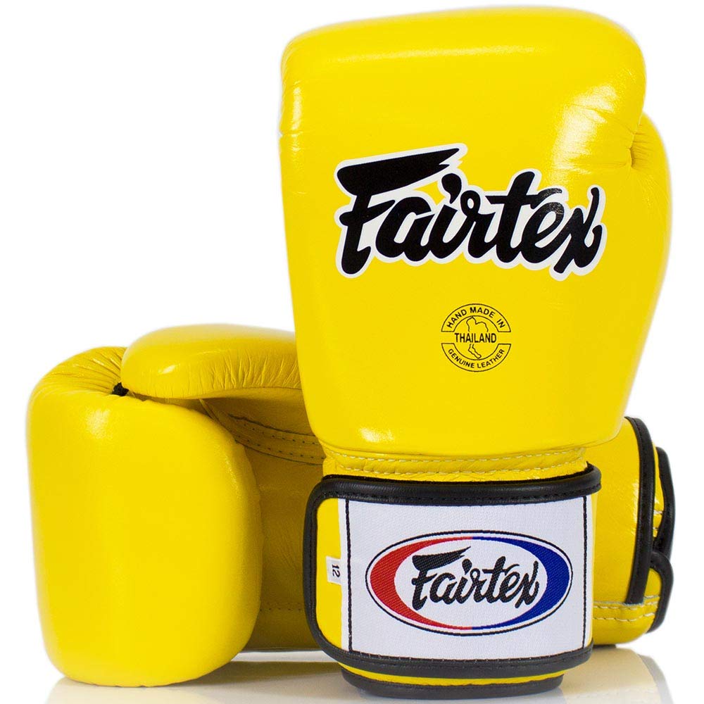 Guantes de boxeo Fairtex amarillos modelo BGV1 de 16 oz para saco 3