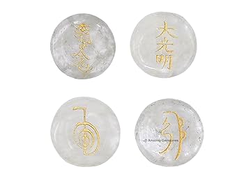 Amazon.co.jp: クリアクォーツ クリスタル レイキストーン 刻印