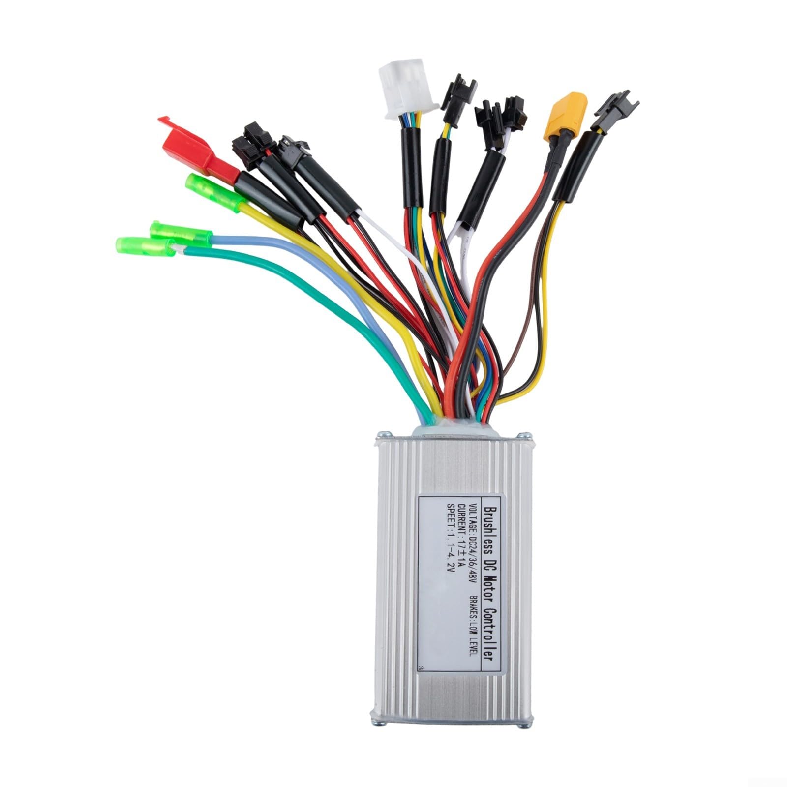 Controller Wave E-Bike 17a 36v/48v per motori Bldc da 250w 350w - Dissipazione sinusoidale Brushless Alloggiamento intelligente Lega di alluminio IP65 Calore 3 modalità