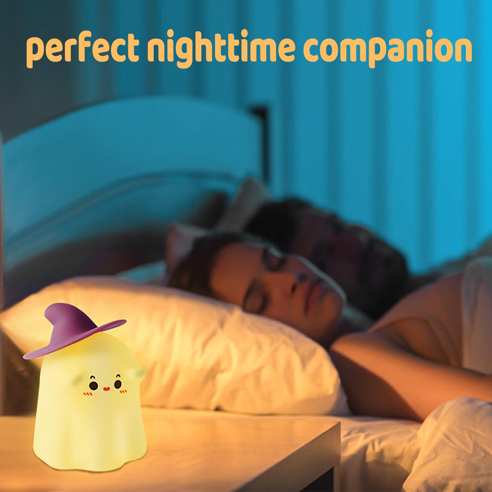 Ghost Silicone Lamp, Creative Wizard Silicone Light, Rechargeable Night Lamp - Image 2