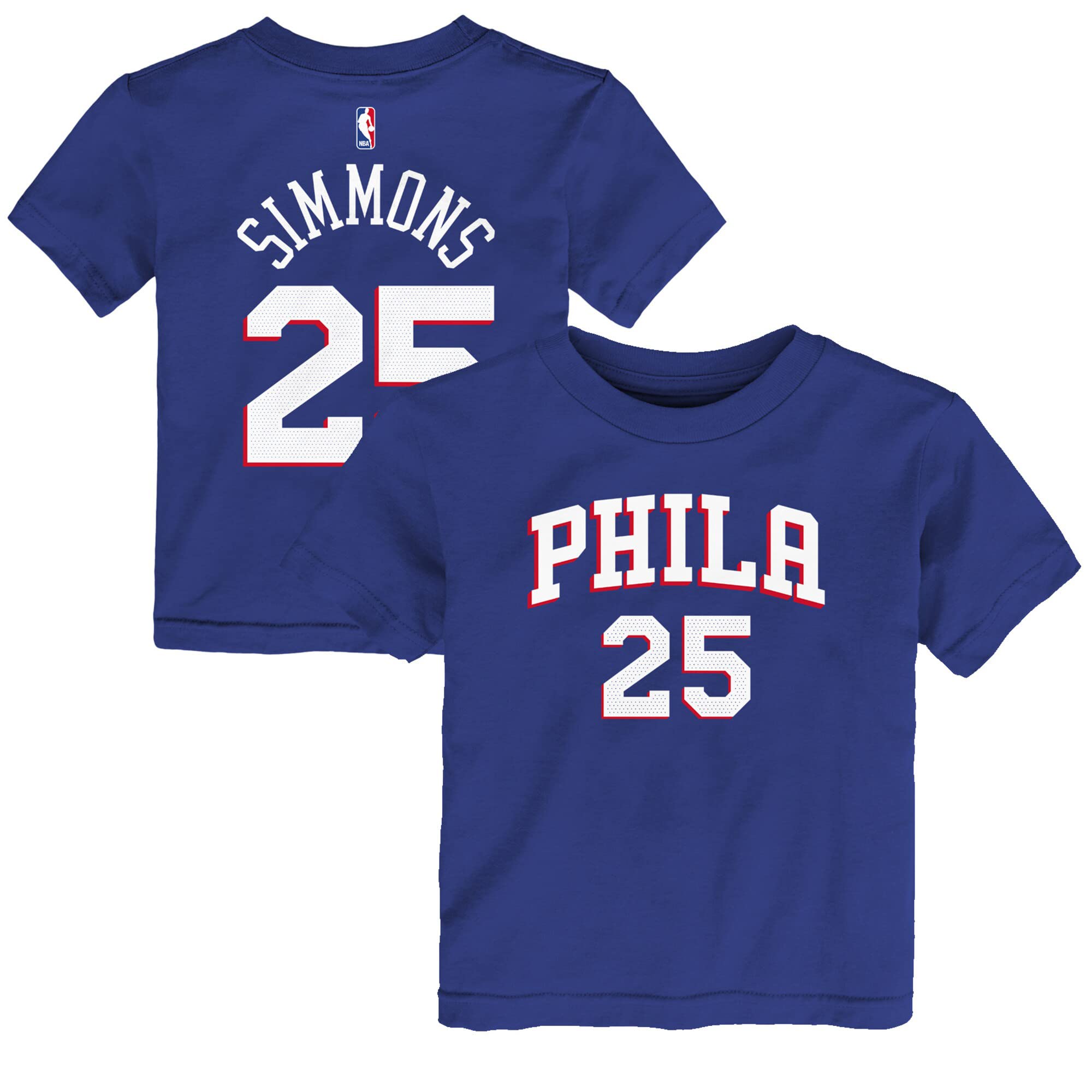 Ben Simmons Philadelphia 76ers #25 Blue Toddler Icon Edition Player Name and Number T-Shirt
