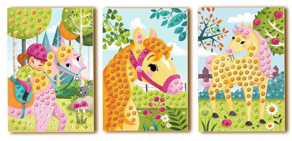 Ravensburger 18341 Mosaic Junior Pferde, DIY für Kinder ab 4 Jahren