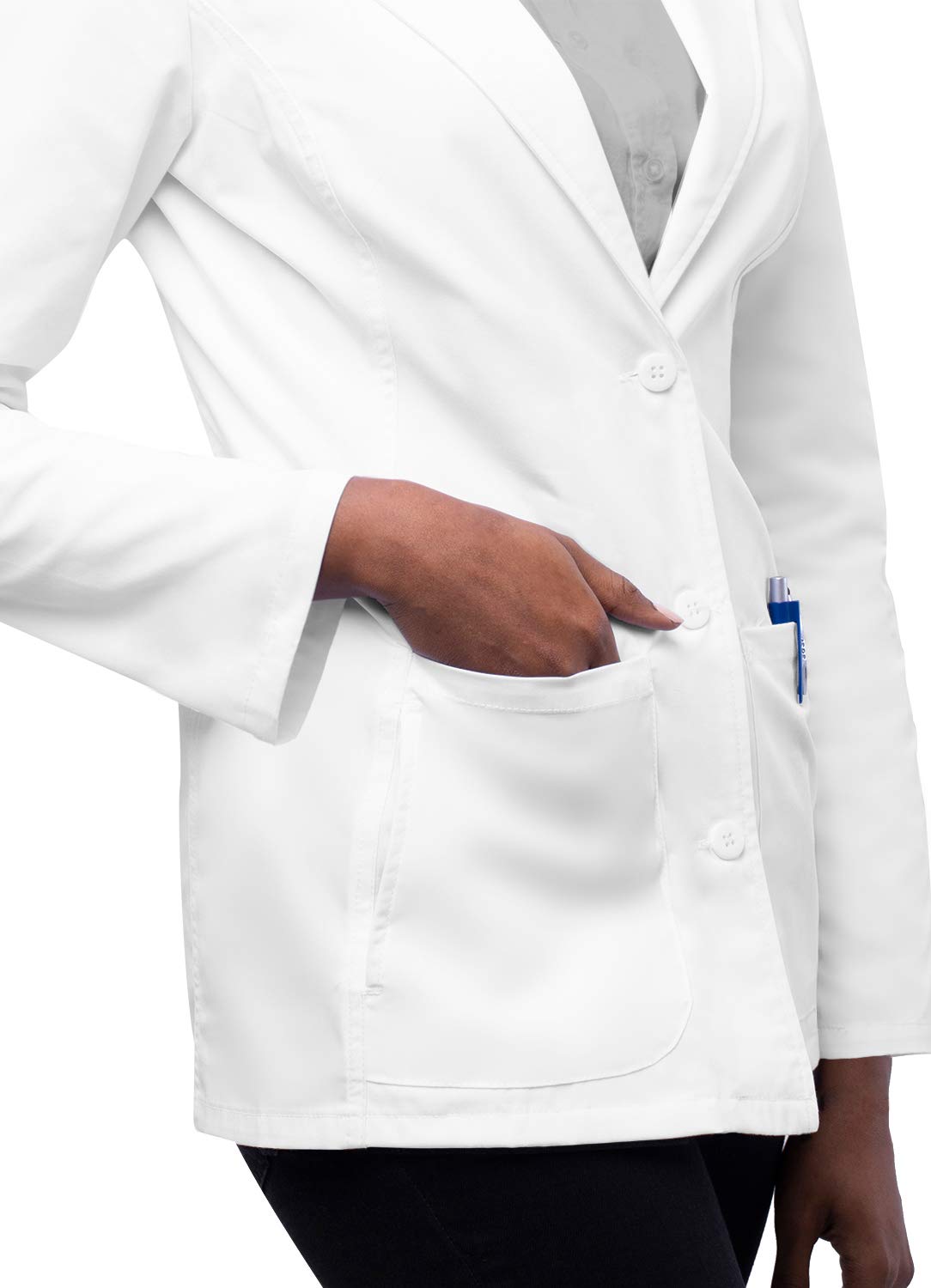 Adar Bata de laboratorio para mujer - Bata de consulta de 71cm a la medida