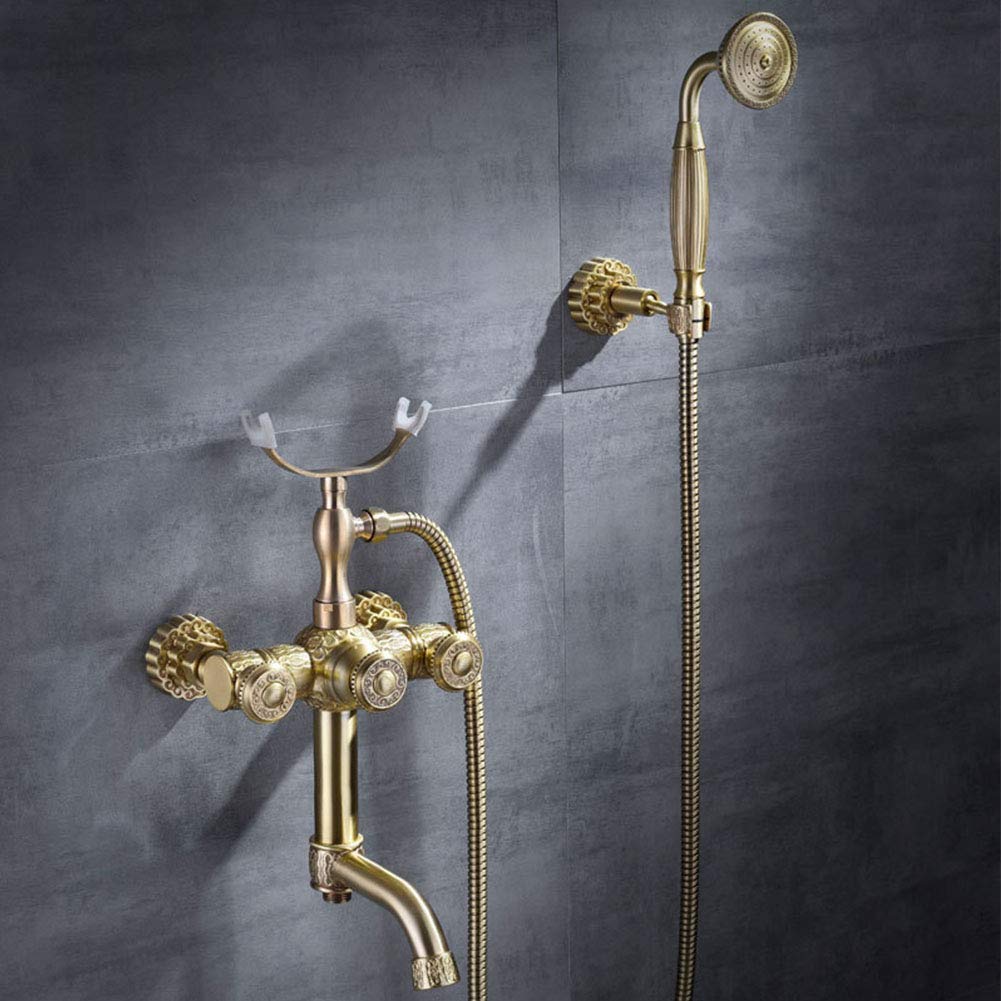 Robinet de Baignoire en Laiton Vintage et Mitigeur Mural Rétro Haut de Gamme