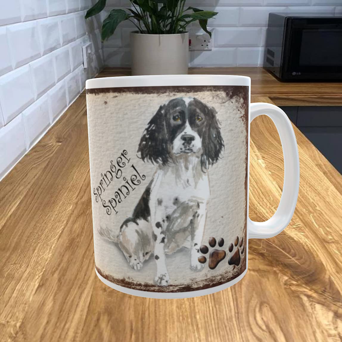Shawprint Limited White Springer Spaniel 11Oz Coffee Mug My Dog's Bedtime Prayer Theme 43Drmug