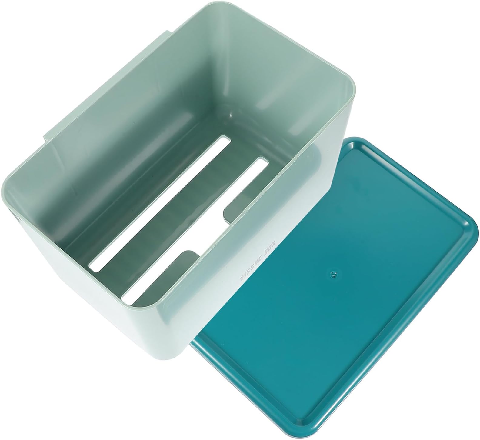 No Punching Wall-Mounted Tissue Box Holder, Mint Green Bathroom Napkin Storage Organizer, 1pcs Toilet Paper Dispenser for Home and Office Use