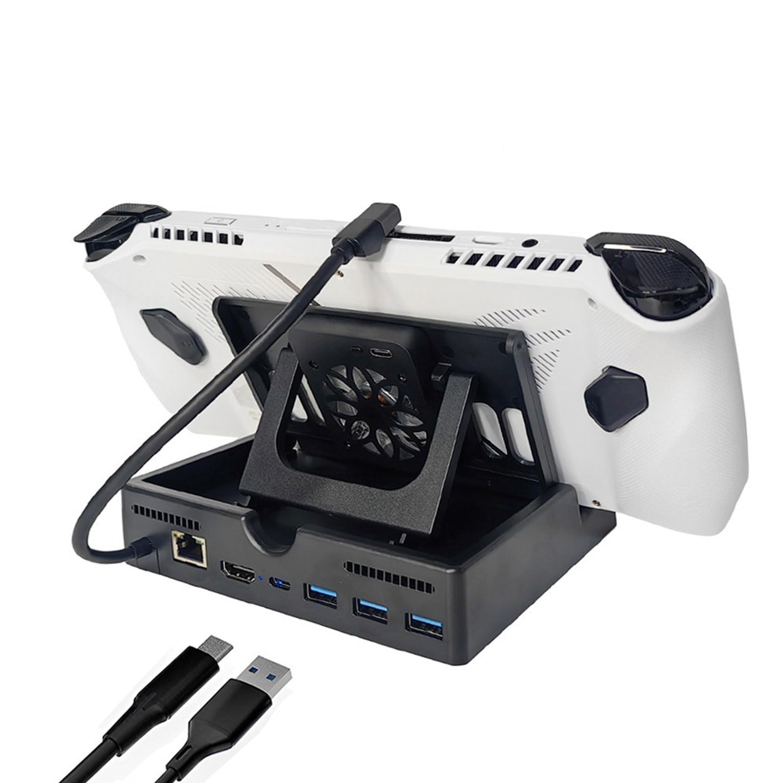 Hub di raffreddamento Adattatore 6 in 1/4 in 1 Dock Station versatile per console di gioco RogAlly PD60W Docking Station ventola di raffreddamento veloce per RogAlly