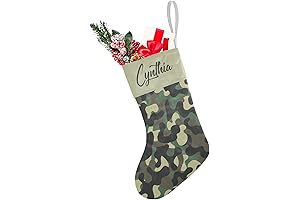 Personalized Camouflage Army Green Christmas Stockings