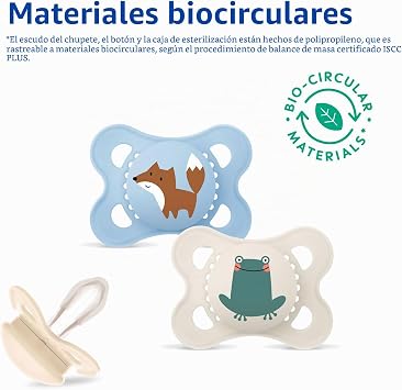 MAM Original Pacifier 0-6 Months, Set of 4, Fox/Frog