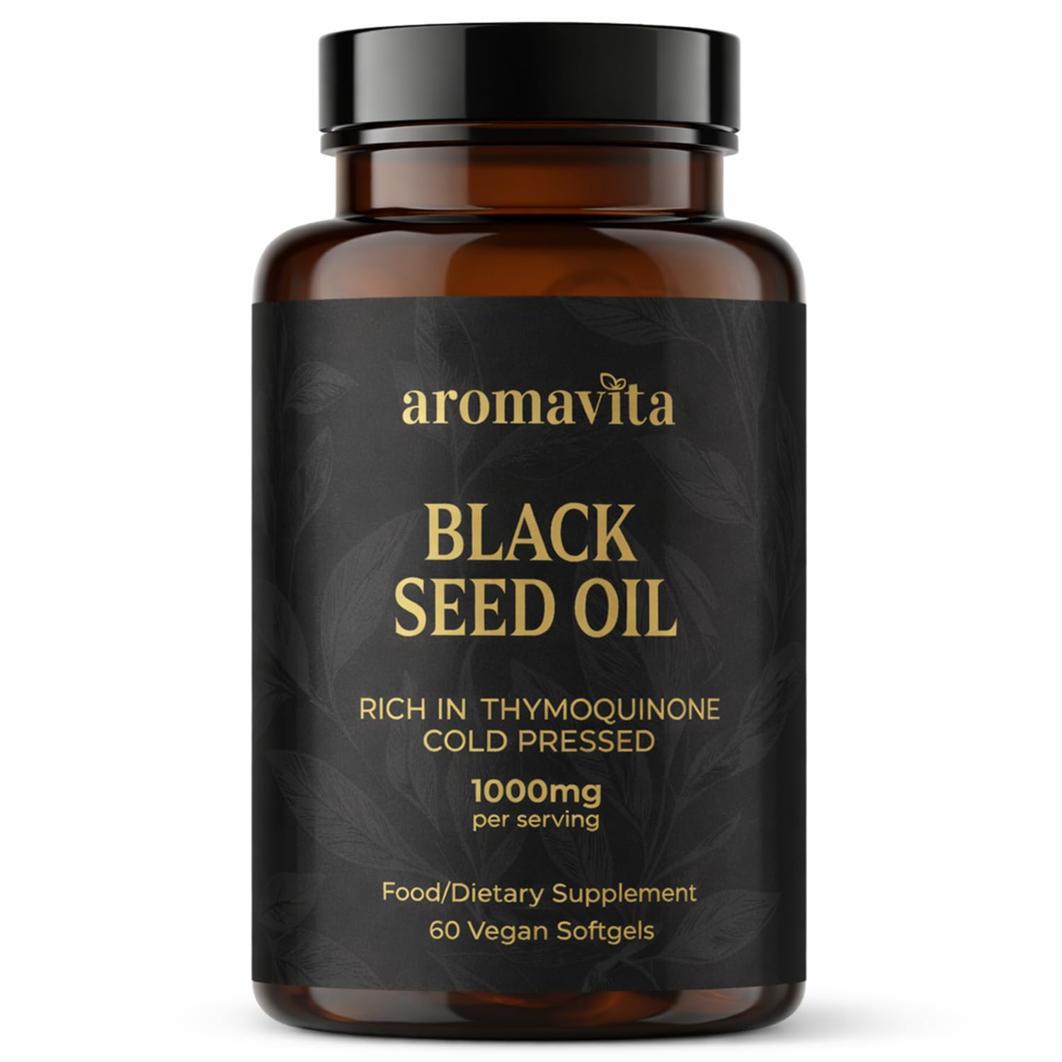 Black Seed Oil Softgels, 1000 mg per Serving, 1.8% Thymoquinone, 60 Count