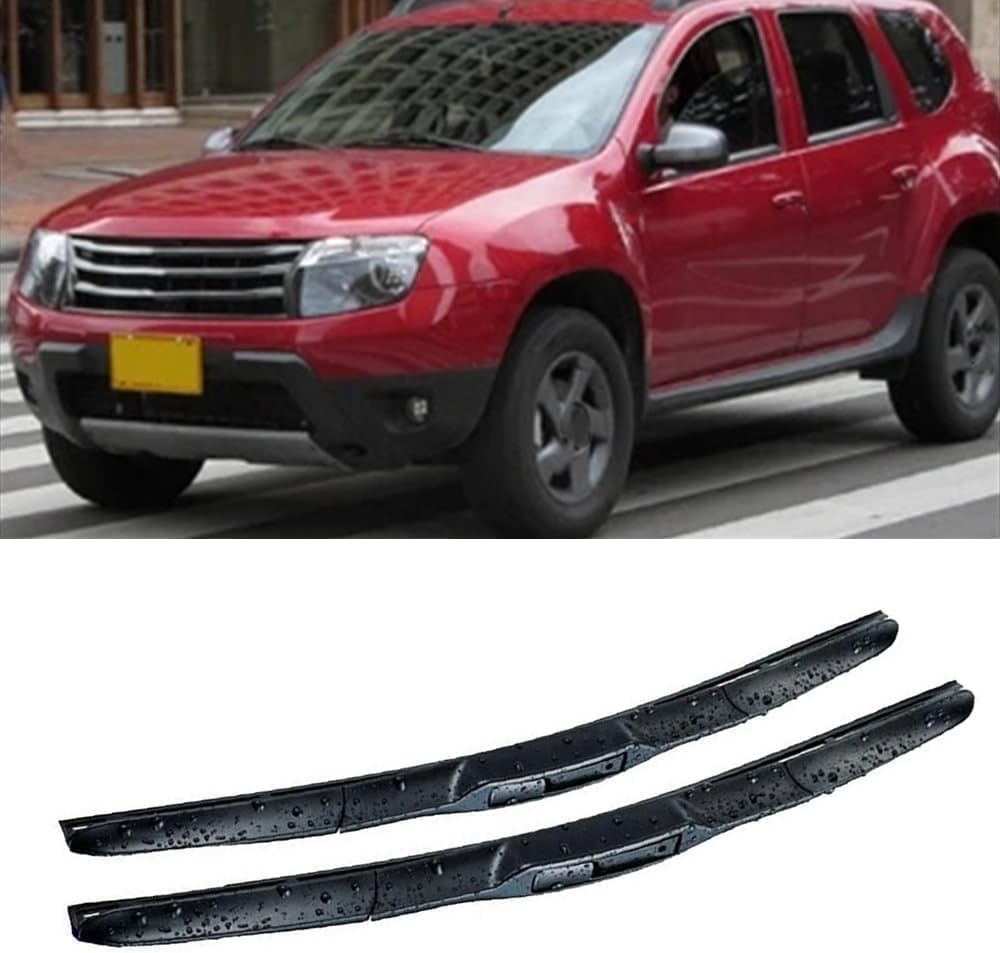 RESKIU Car Front Windshield Wiper Blade Set Replacement for Renault Dacia Duster MK1 2009-2016, All Season Windscreen Wipers Quiet Easy Installation