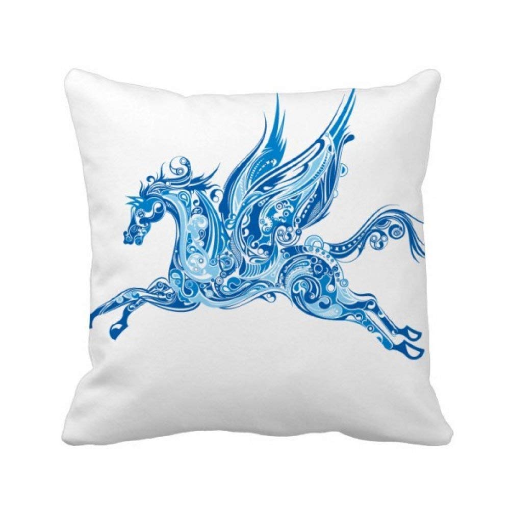 Coussin carré Art Wing bleu 40x40 housse oreiller insert canapé décor