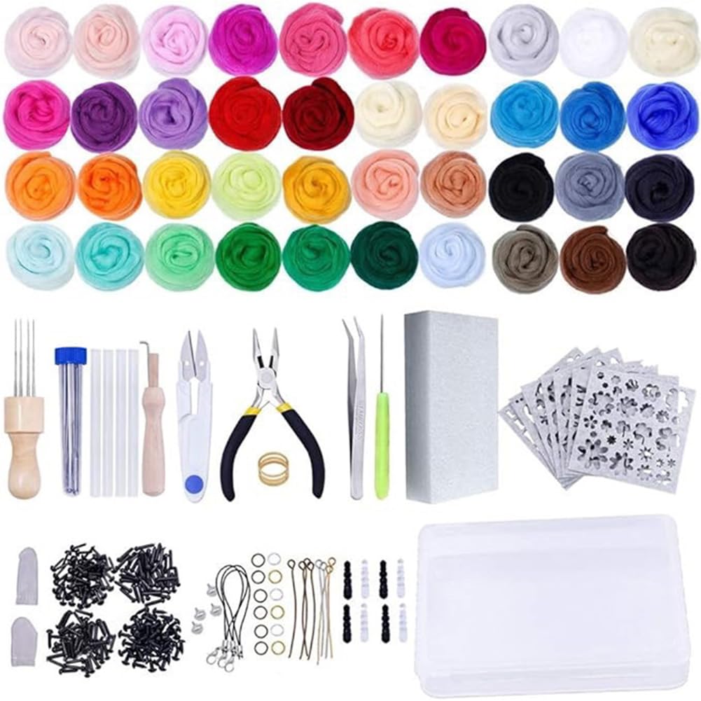 Filzen starterset nadelfilz set filz tiere diy filzset anfänger bastelsets