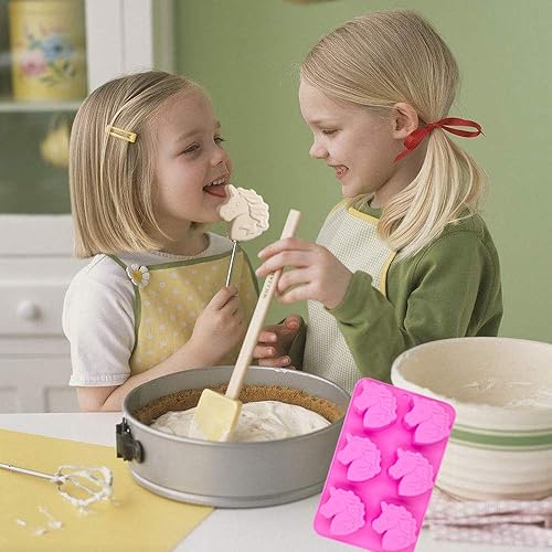 Miniatura 5 de Palksky Moldes de silicona para jabón de 6 cavidades/molde de bomba de baño, moldes de jabón de Navidad para hacer jabón, pudín, pan, brownie, pan