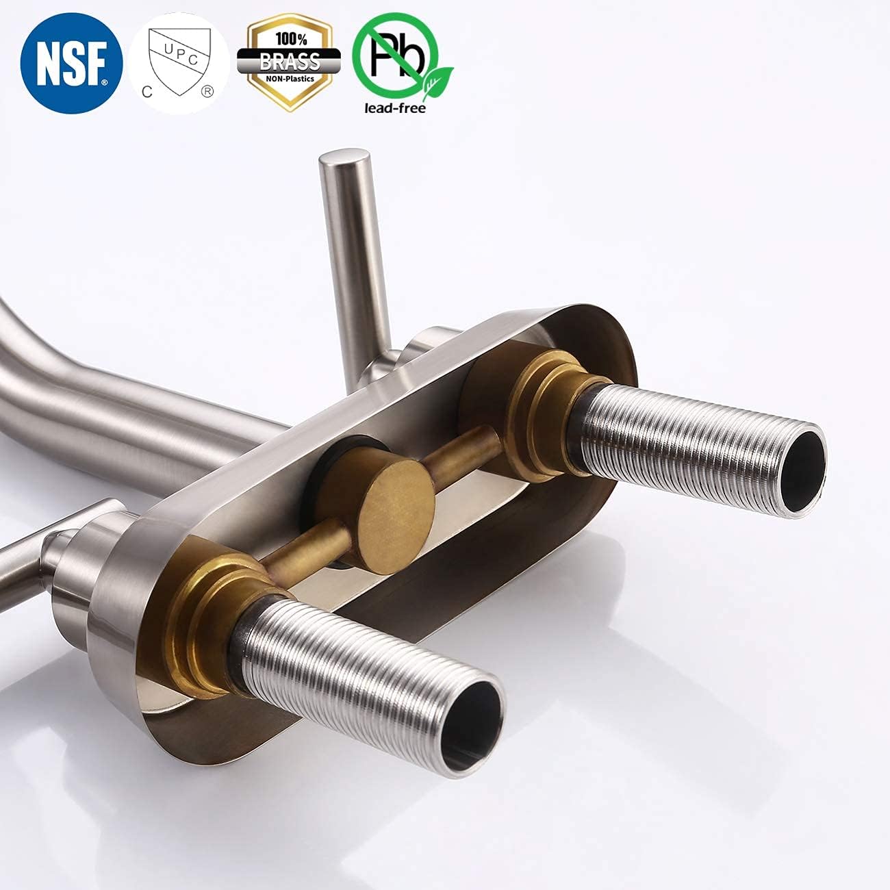 Hоt Dеаlѕ KES 4 Inches Centerset Bathroom Sink Faucet Brushed Nickel Morden Vanity Faucet Brass Construction, Sink Drain Not Included, L4117LF-BN