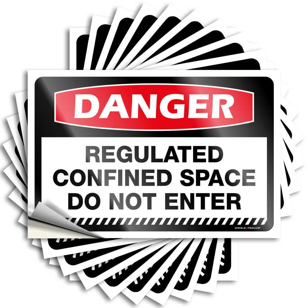 Danger Regulated Confined Space Do Not Enter Feminist Funny Bathroom Decor - Tattoos Case Removable Vinyl Decal(8X12CM)