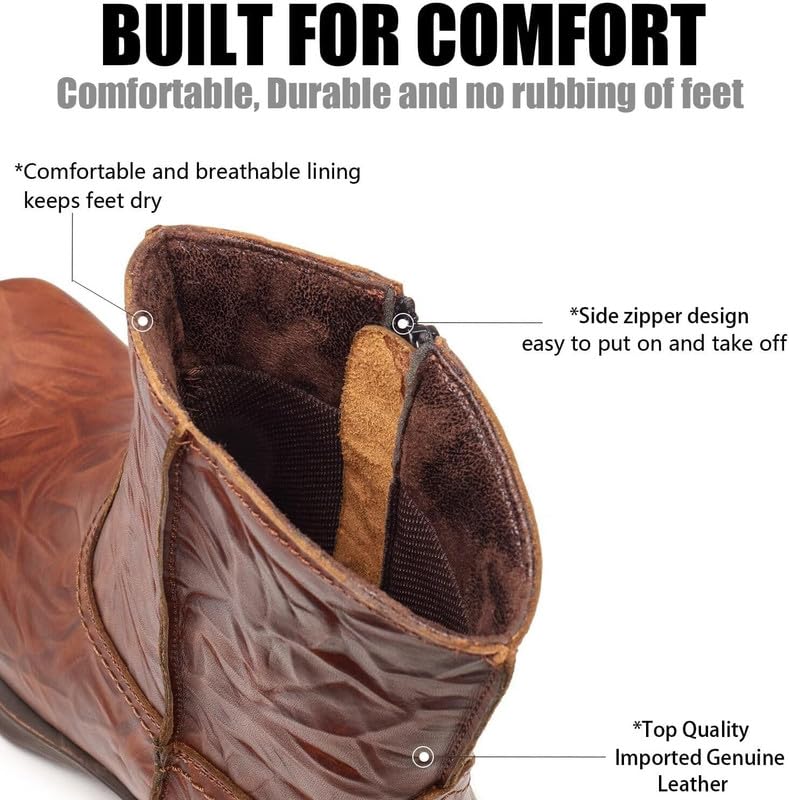 Image of SUREWAY Men's Western Chelsea Cowboy Boots