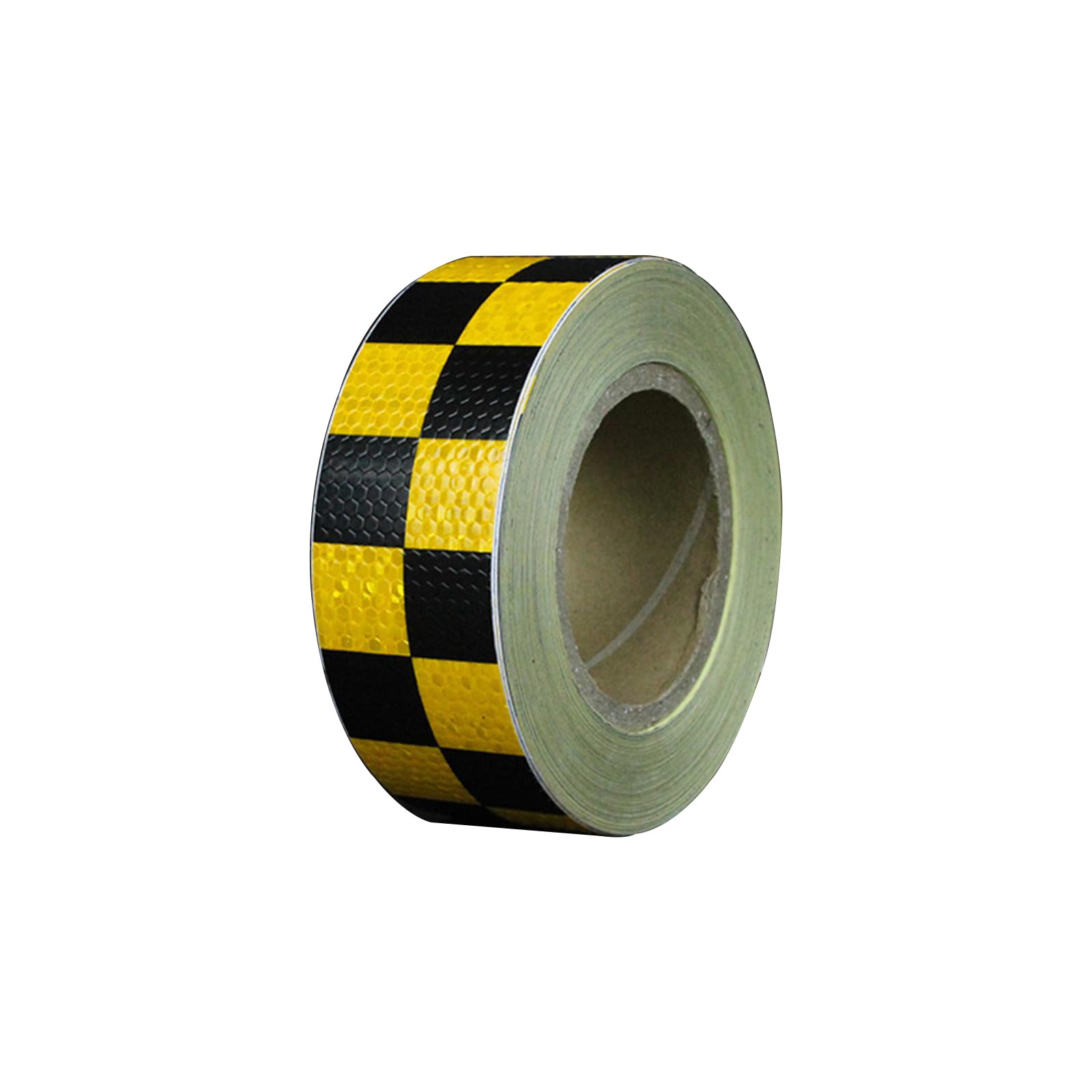 Oiujhgcds Yellow Black Reflective Tape, Checkered Lattice 2 Inch X148 Feet Conspicuity Adhesive Safety Tape For Vehicles Bikes Clothes Helmets Mailboxes(Yellow Black)