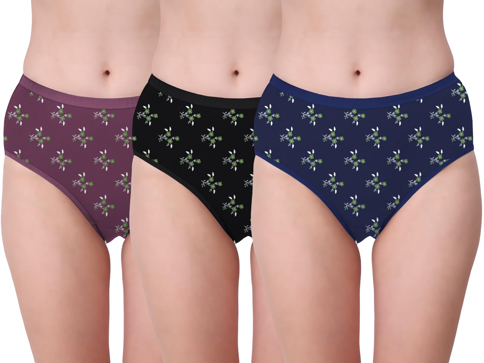 Women’s Cotton Bikini Panties Pack of 3 | Soft Stretch Printed Hipster Briefs for Women | Mid Rise Comfortable Everyday Innerwear | Breathable Ladies Underwear Multicolor-image-6