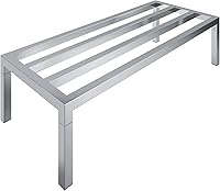 Vista 70 de 60" Long x 24" Wide Height: 12" Off The Floor Aluminum Dunnage Rack Storage in Restaurant, Kitchens and Garages and More!