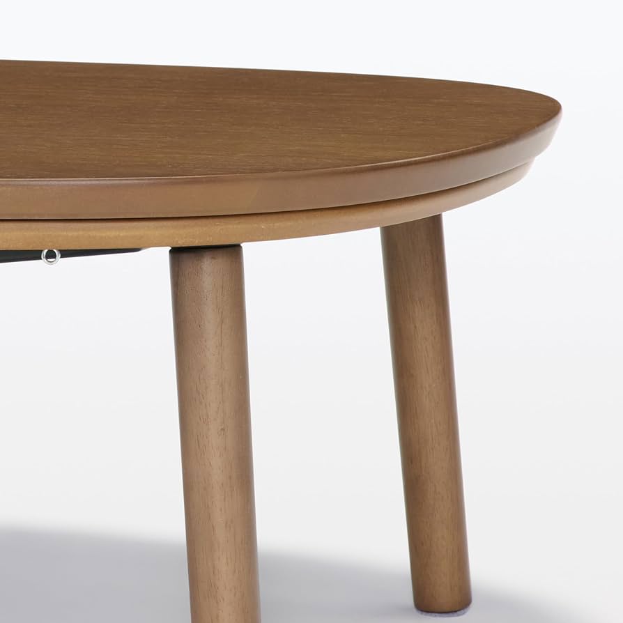 楕円こたつ ダークブラウン 幅130×奥行75×高さ37cm MJ-KD3-DB Amazon | 無印良品 楕円こたつ ダークブラウン 幅130×奥行75×高