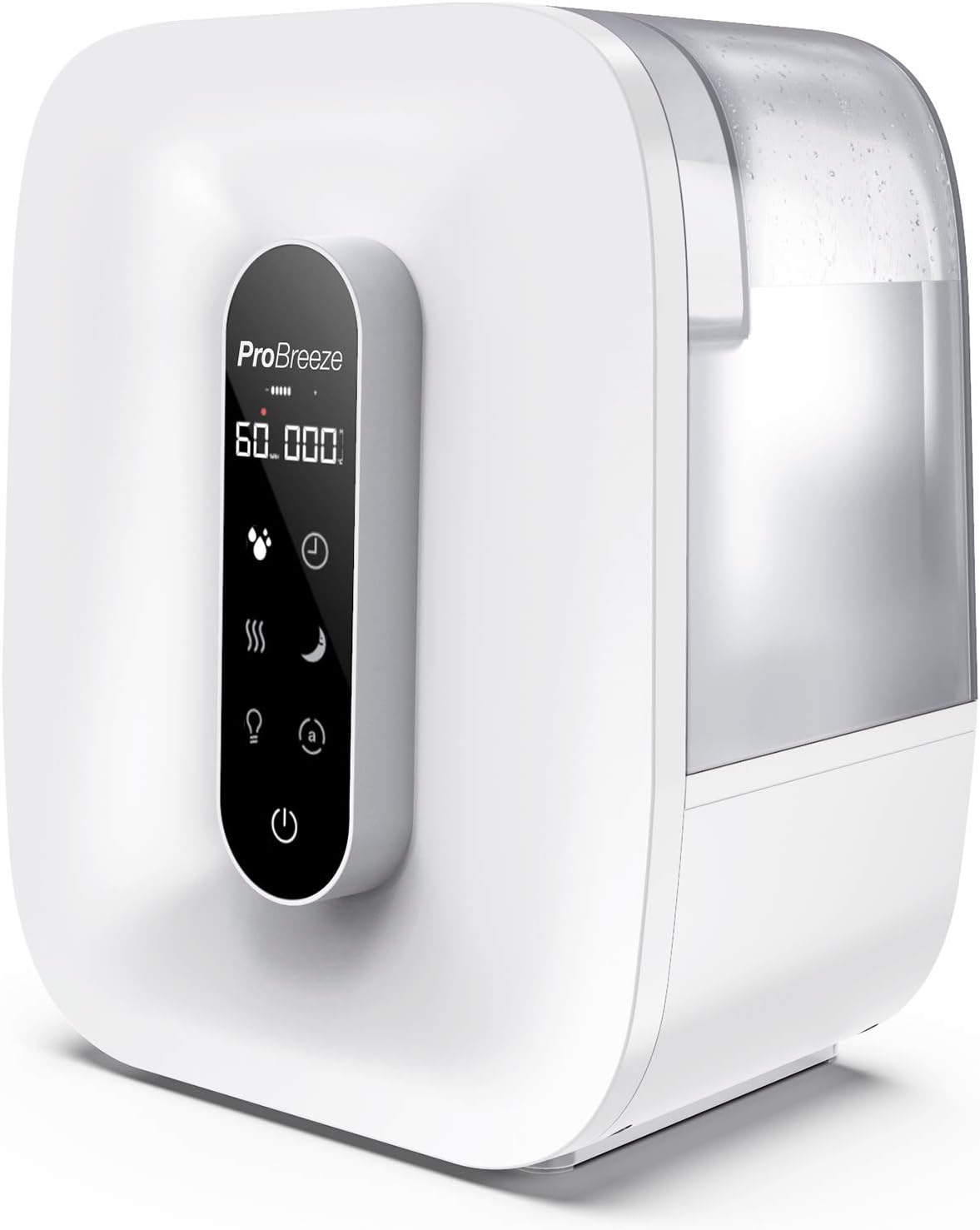 Pro Breeze® 5.6 Litre Ultrasonic Humidifier & Aroma Diffuser with Cold & Warm Mist, LED Display, Humidity Sensor, Timer, Auto Shut-Off and 360° Dual Mist Output