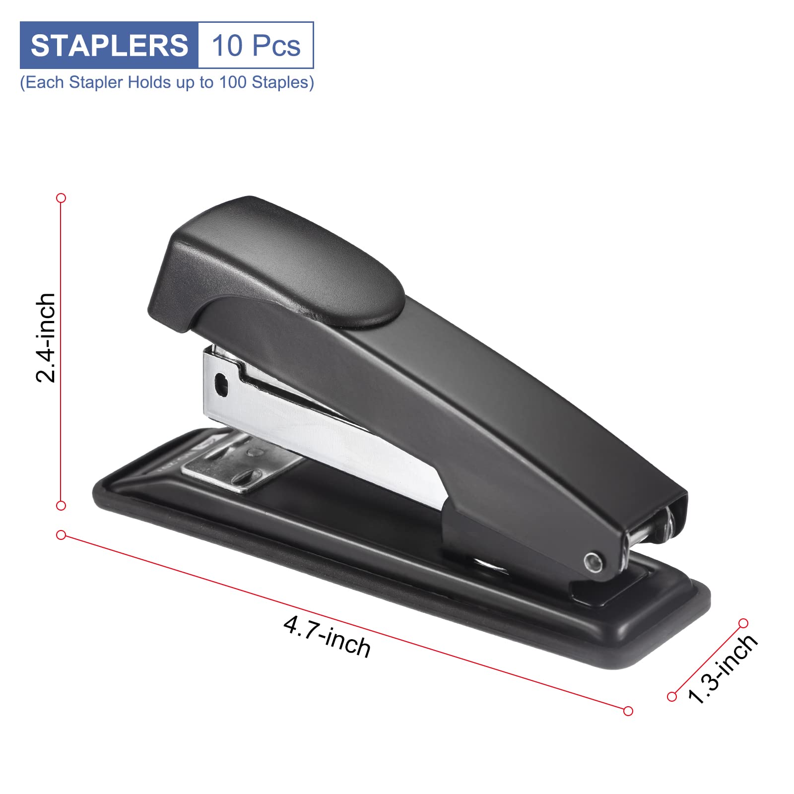 PATIKIL 10 Pieces Desktop Staplers with 6000 Staples - Image 2