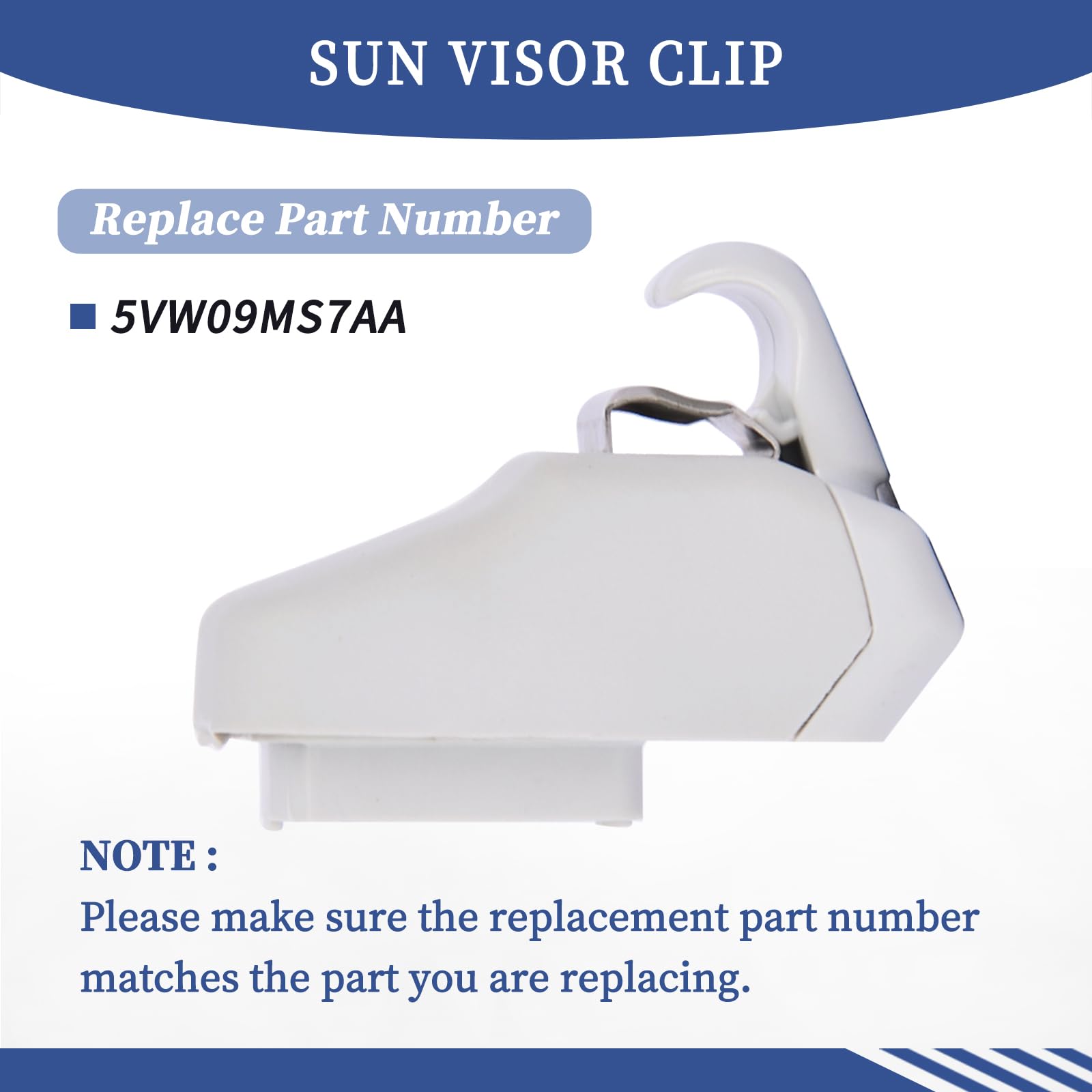 Getfarway Sun Visor Clip Compatible with Jeep Renegade 2015 2016 2017 2018 Gray 5VW09MS7AA