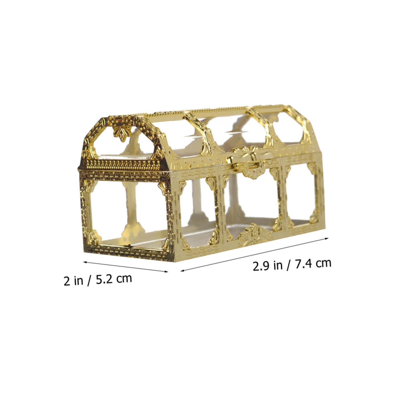 Scatoline Portaconfetti Matrimonio 12 Pezzi Plastica Oro