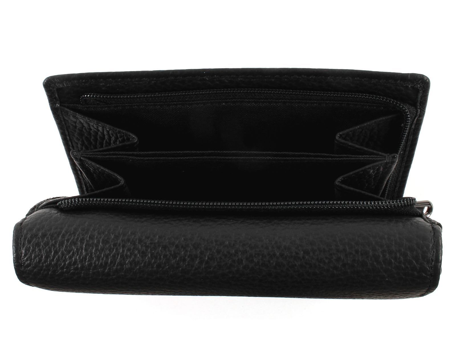 Mandarina Duck Damen Mellow Leather P10FZP65 Geldbörse, Nero, 13,5x9,5x3,5 (L x H x W)