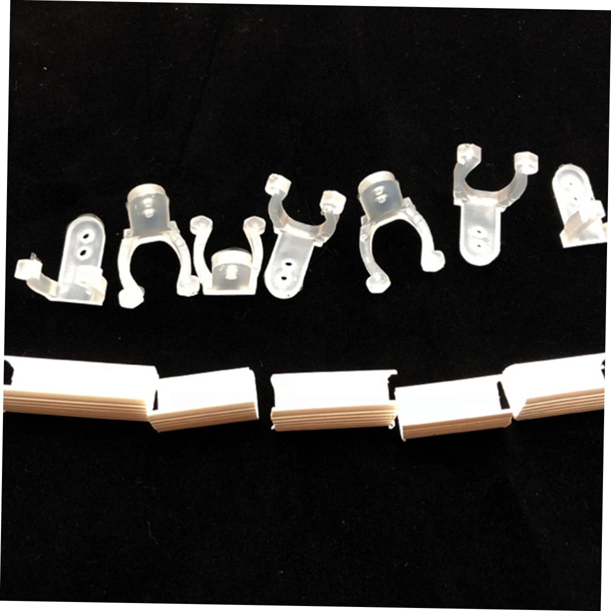 20 Clips De Fixation Pour Câbles D’éclairage – Plastique Blanc, Filetage M10, Pour Suspensions, Plafonniers - 8