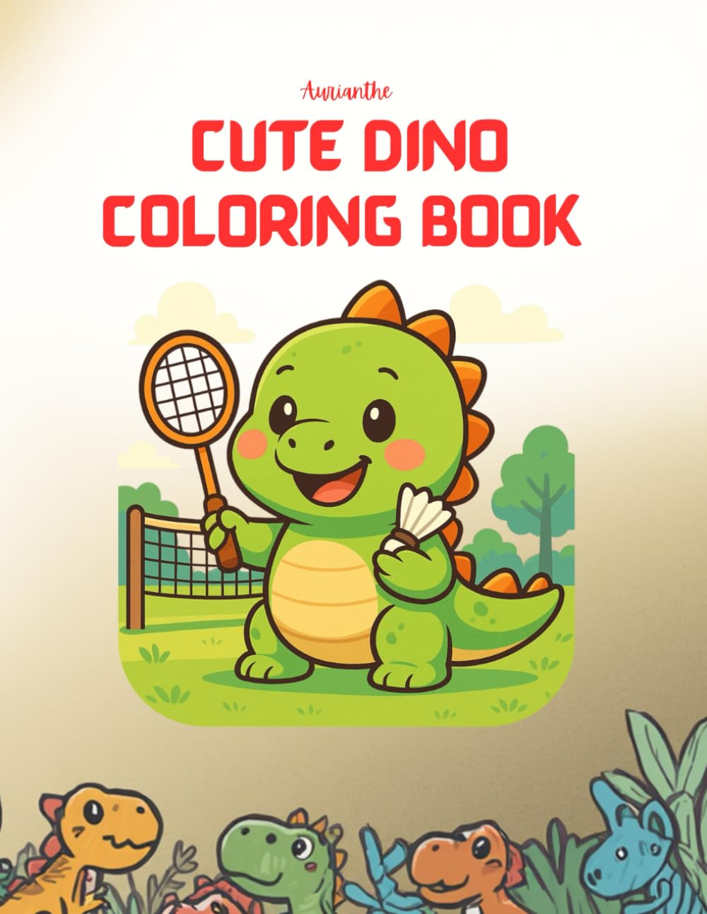 Cute Dino Coloring Book