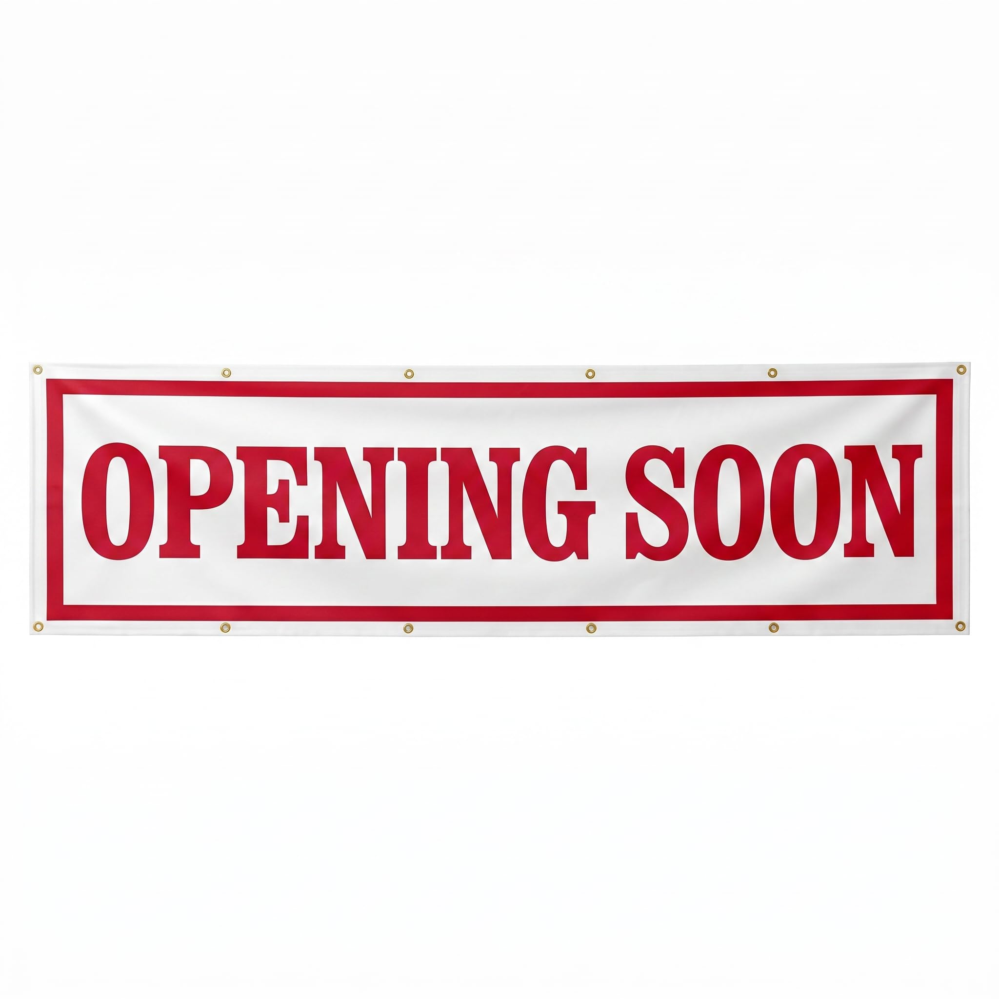 Large Opening Soon Banner 3x10 ft - Open Sign for Business - Opening Soon Vinyl Banner for Outside Storefronts, Retailers, Shops, Food Truck, Events, Fairs, Restaurants and Cafe with 12 Brass Grommets