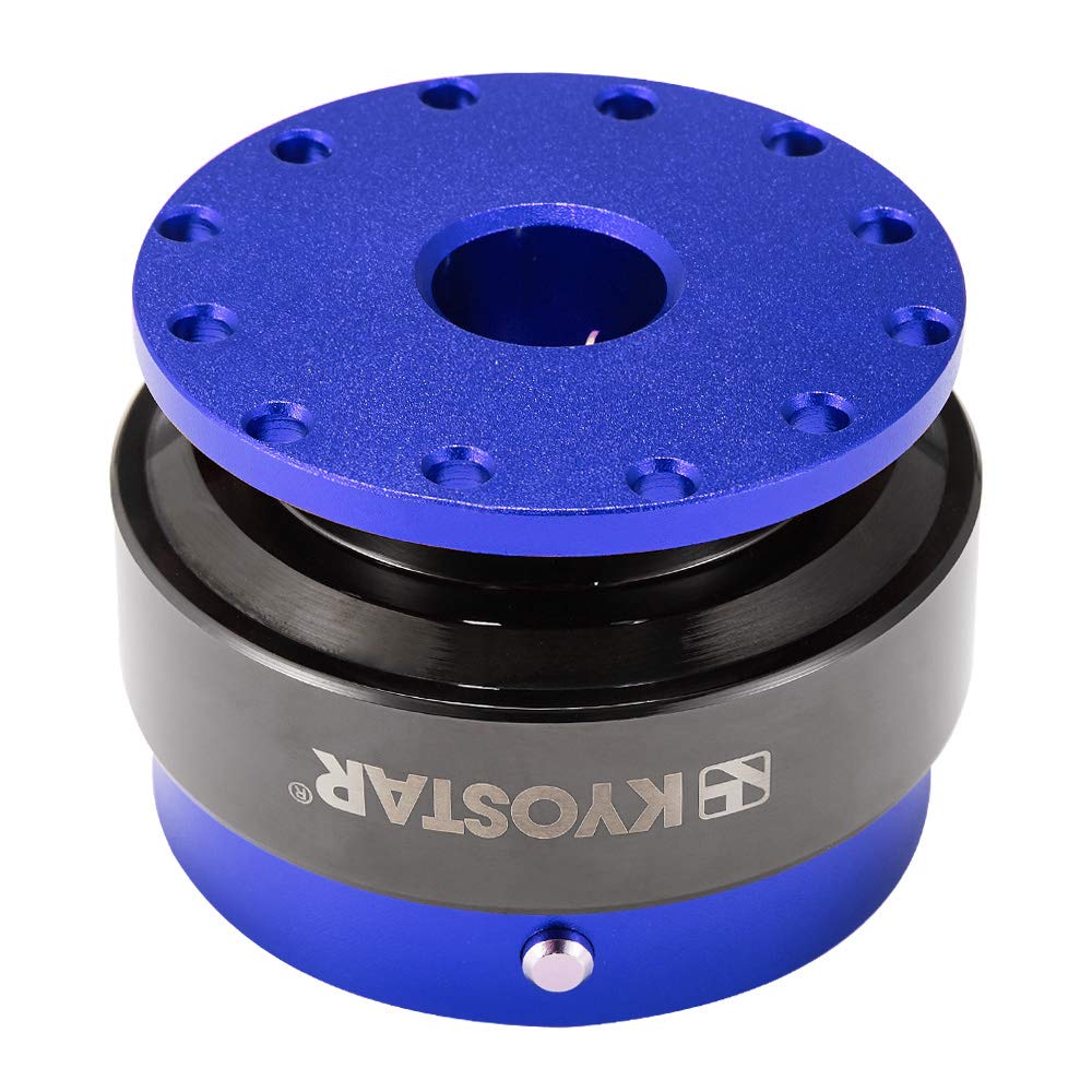 Kyostar Adaptador de buje de aluminio de liberación rápida para volante de titanio, Boss Kit (azul)