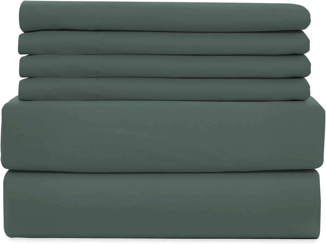 WAVVA Soft Bedding 4 Piece Bed Sheets Set - 1800 Premium Quality Deep Pocket, Wrinkle & Fade Resistant - Sedona Sage, Twin