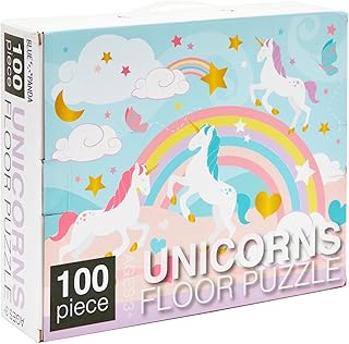 Blue Panda 100 Piece Unicorn Puzzle for Kids - Unicorn Floor Puzzle, Jigsaw Puzzle for Kids Ages 3+