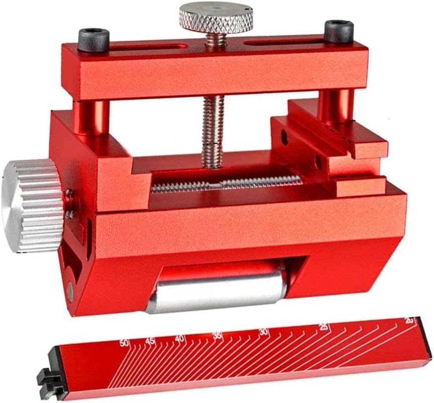 Chisel Plane Honing Guide Sharpening Jig, Adjustable Angle, Wide Roller Stability, Fits 0–2.55 in Blades, Aluminium Alloy Body(Black)