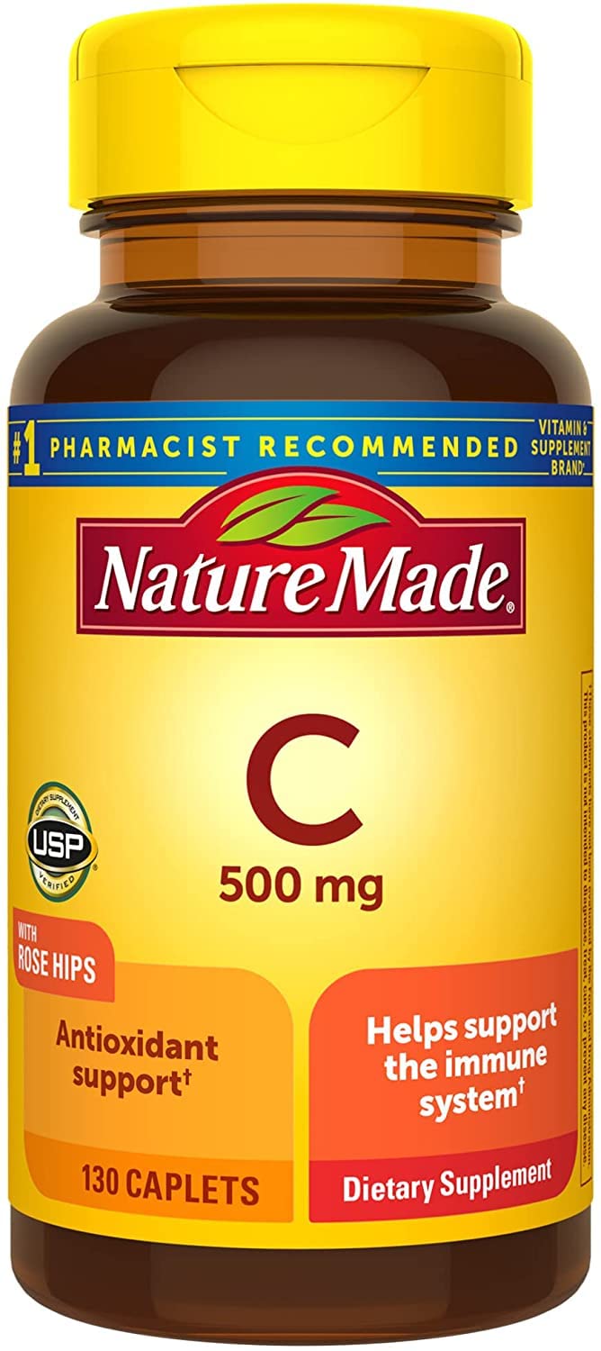 Nature Made Vitamin C 500 mg with Rose Hips Caplets, 130 Caplets — Amazon image 17