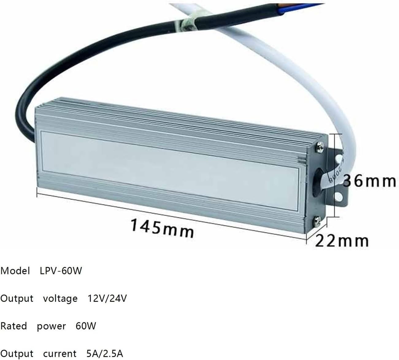 LED LPV-60-12V5Aスイッチング電源24V2.5A DCライトボックスライト(LPV-60-12)