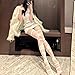 NOIAFZY 6Pcs Fashion Stretchy Cross Bandage Style Thigh High Stockings Ultra-Flattering Over the Knee Socks for Women