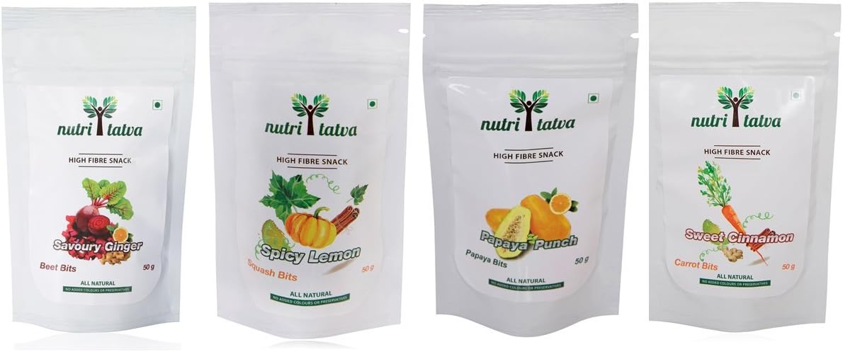 Nutritatva Beet Candy bits / Carrot Candy bits / Papaya Candy bits / Squash Candy bits (Each Pack of 50 gm Combo)